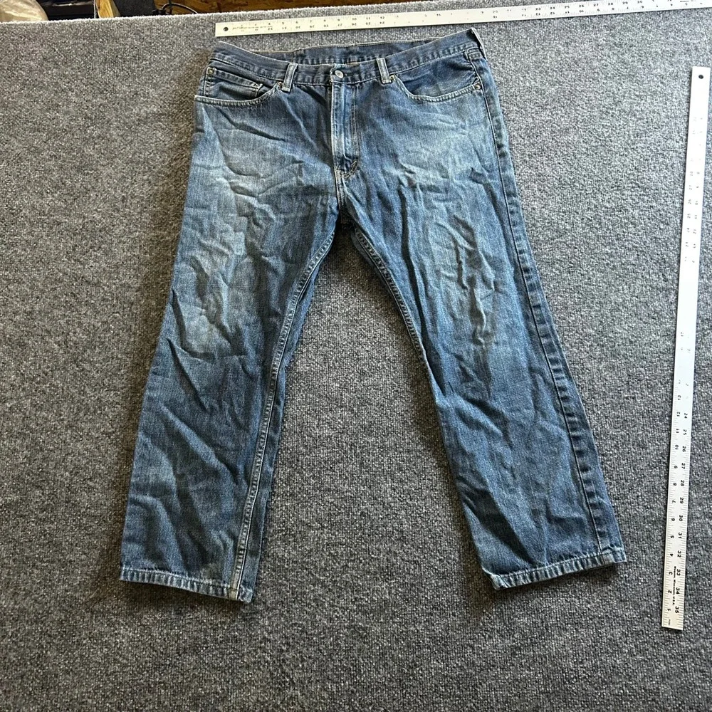 Levi's Jeans Mens Size 36x30 Blue 505 Regular Fit Straight Leg Cotton Denim Fair
